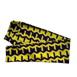 0237 LuLaRoe Size OS Leggings Purple and Yellow Zigzag Graphic Print New